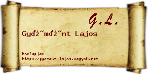 Gyémánt Lajos névjegykártya